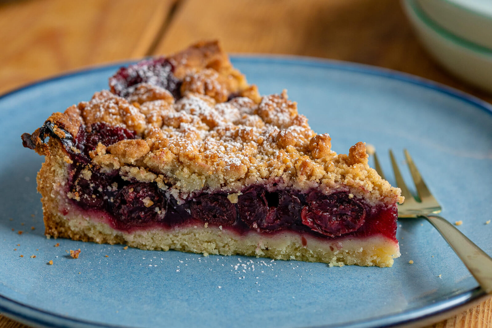 Saftiger Kirsch Streuselkuchen Einfacher Kirschkuchen Mit Pudding Und