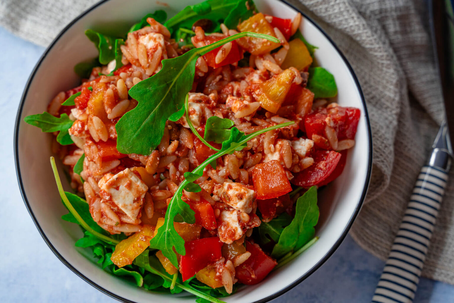 Griechischer Kritharaki Salat Mit Feta Perfekte Nudelsalat Beilage