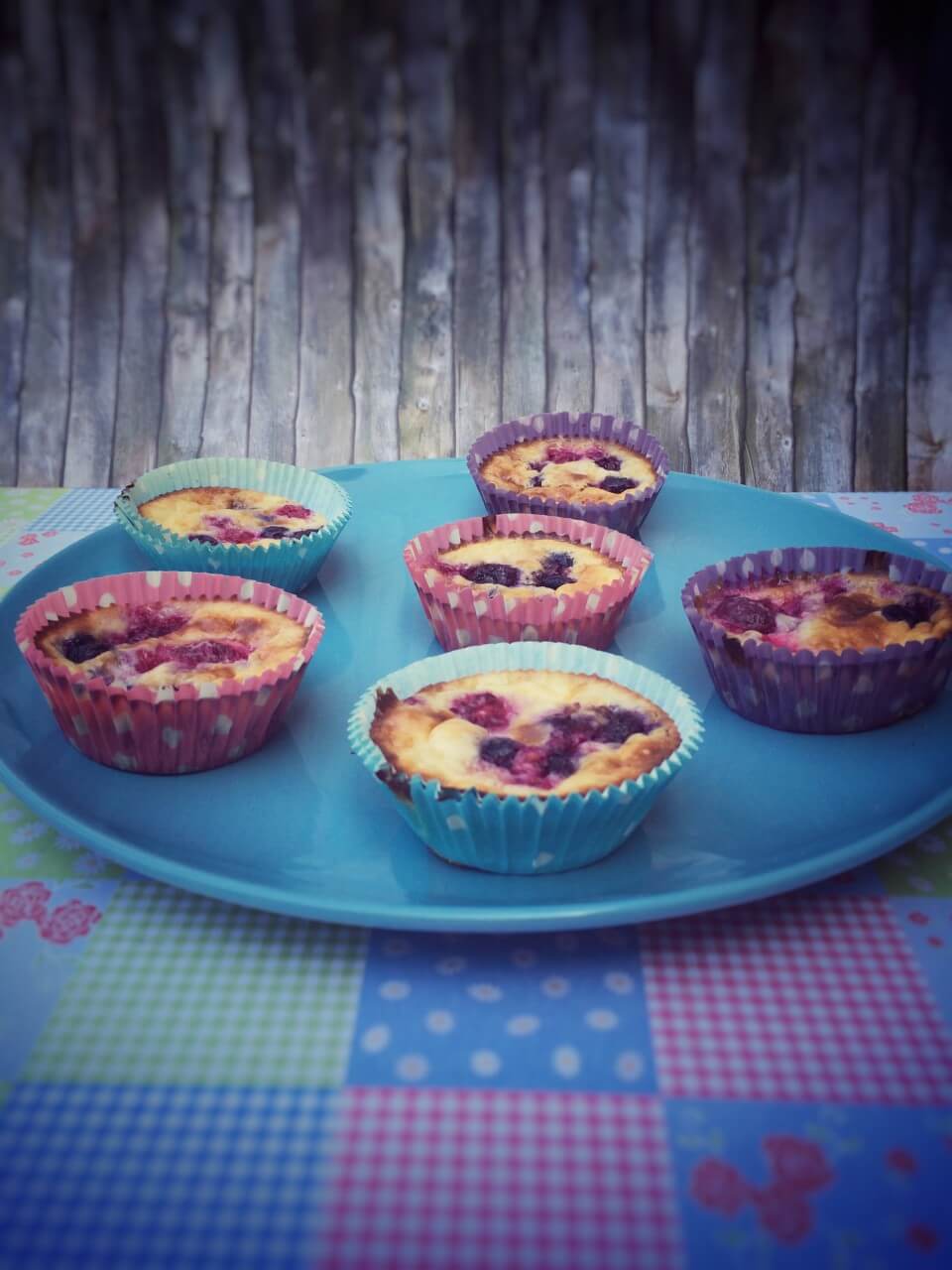 Cheesecake Muffins mit Himbeeren