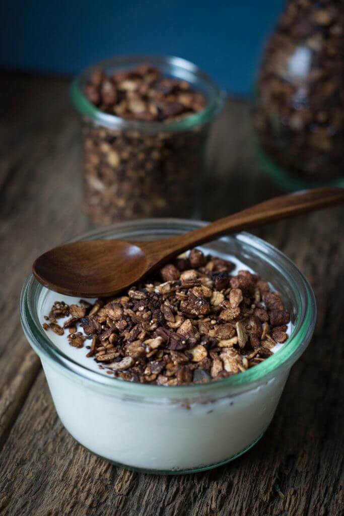 Schoko Knuspermüsli aus der Pfanne