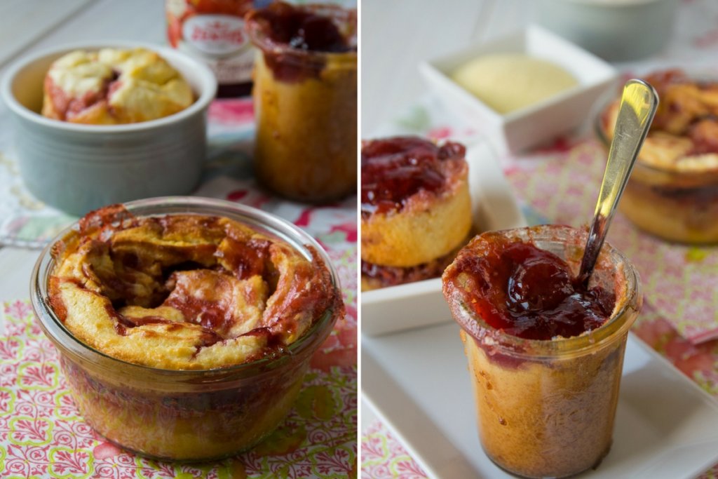 Grieß Quarkkuchen Rezept mit Erdbeermarmelade