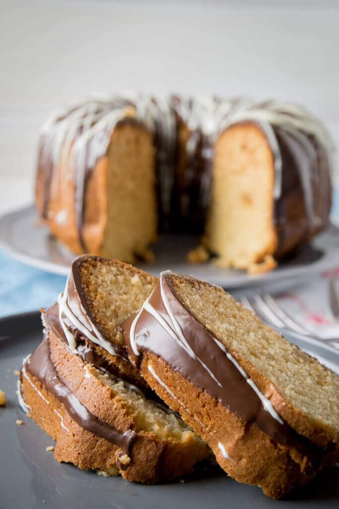 Super lecker - Rührkuchen mit Marzipan