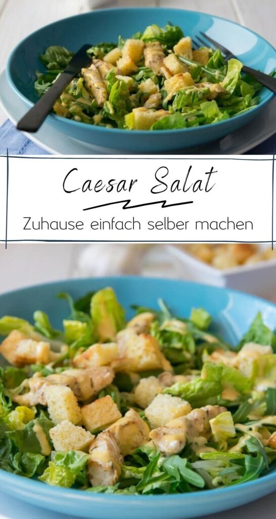 Isst du Caesar Salat auch so gerne? Ich  bestelle mir den super gerne im Restaurant. Dabei geht es auch zuhause super einfach. Das Rezept findest du hier