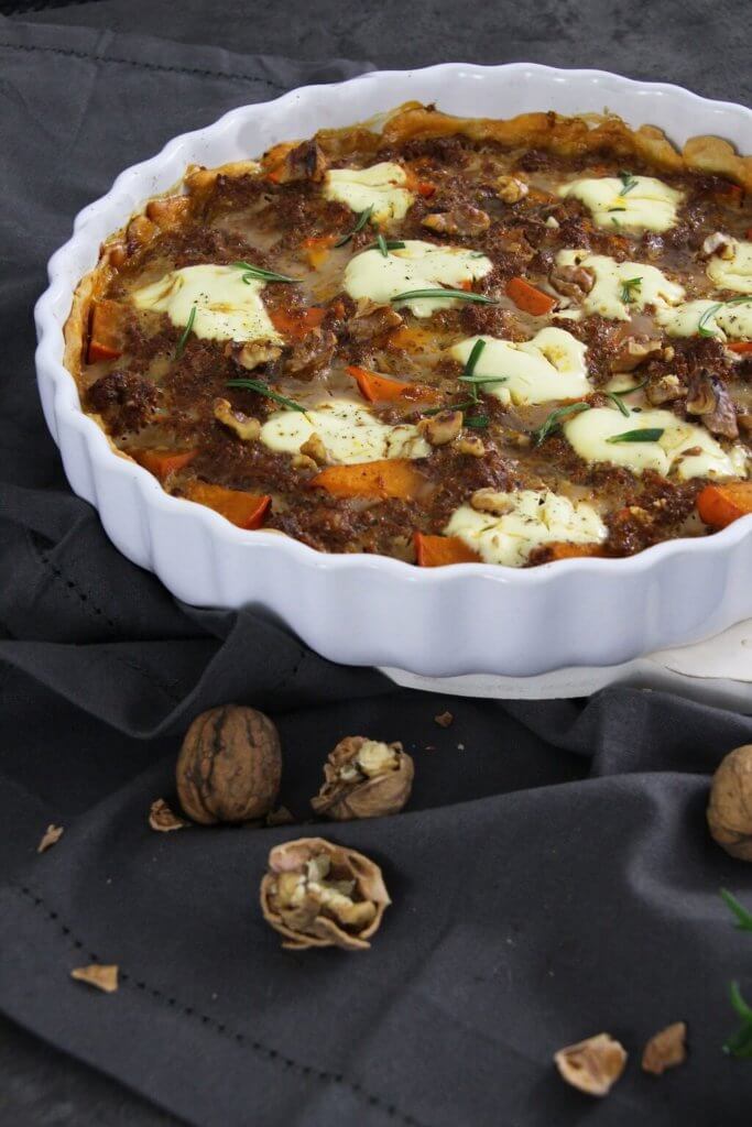 Unbedingt probieren, Hackfleisch Kürbis Tarte