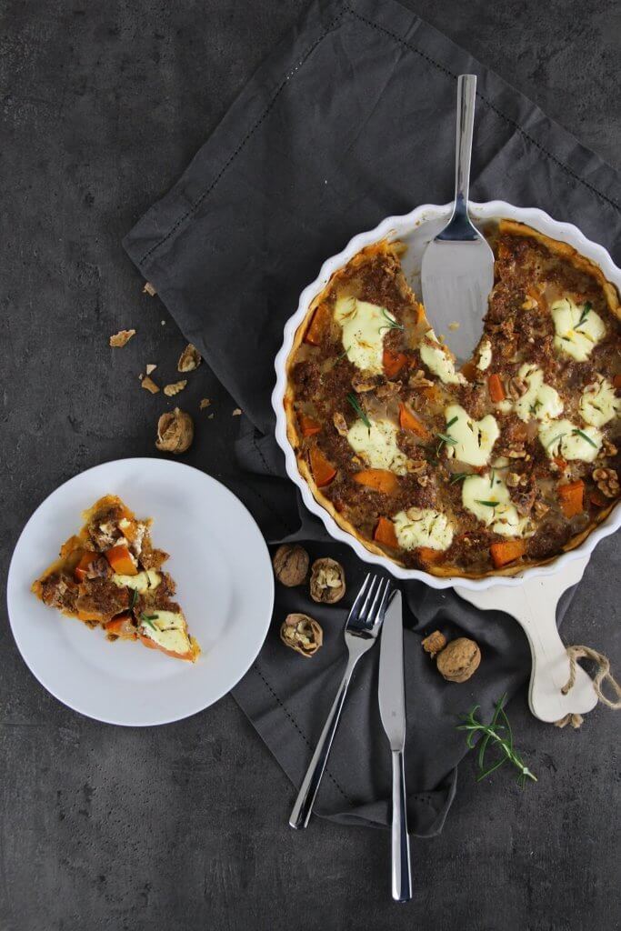 Unbedingt probieren, Hackfleisch Kürbis Tarte