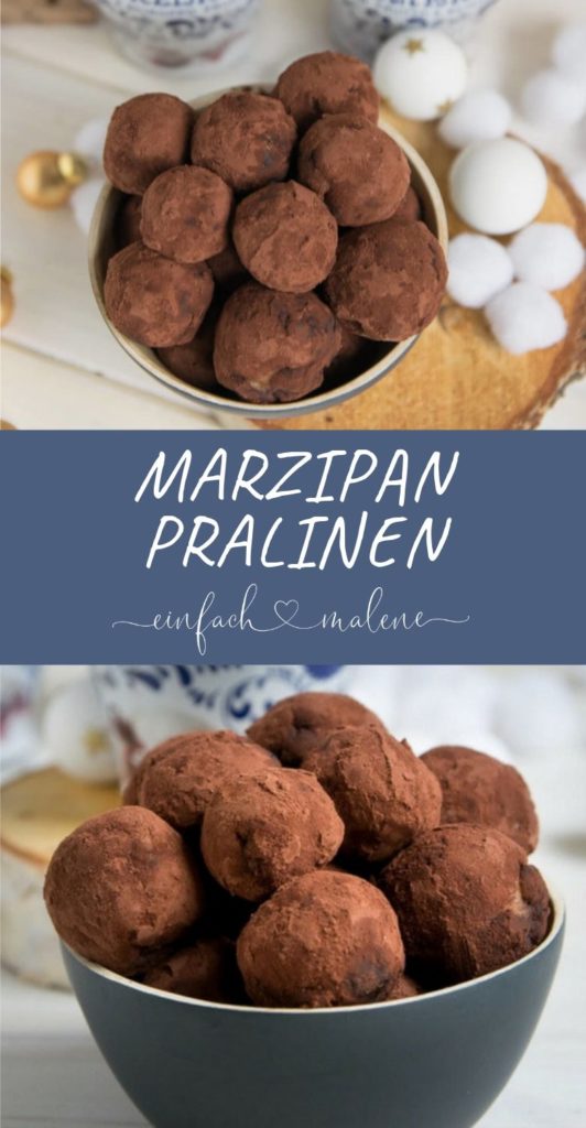 Marzipan Amarena Pralinen mit nur 5 Zutaten ganz einfach selber machen. Diese kleinen Kugeln haben es in sich! Denn die Amarena Kirschen werden von Nougat und Marzipan umschlossen und sehen wunderschön aus in ihrem Kakao-Mantel.