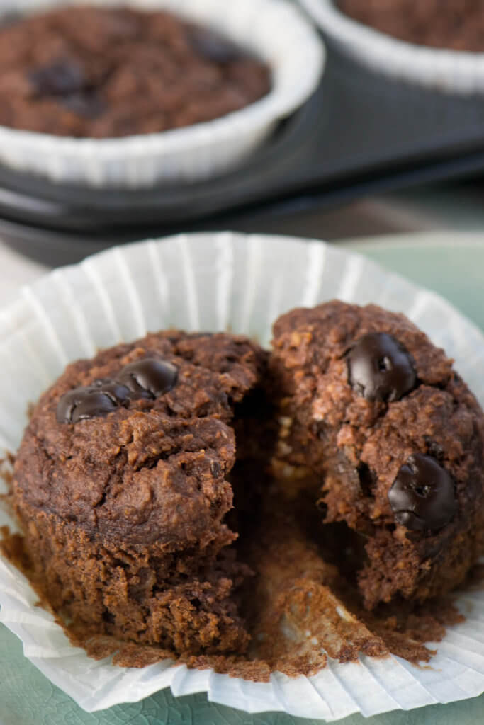 Gesunde Muffins zum Frühstück - Frühstücksmuffins Schoko Banane