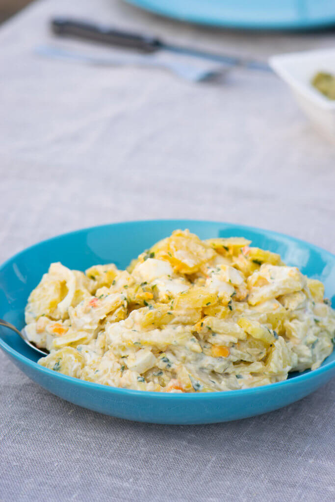 Super lecker - schneller Kartoffel Salat mit Creme Fraiche