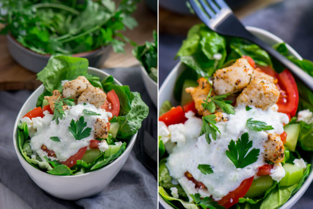 Erfrischender Gyros Salat - Sommerlicher Salat für heiße Tage