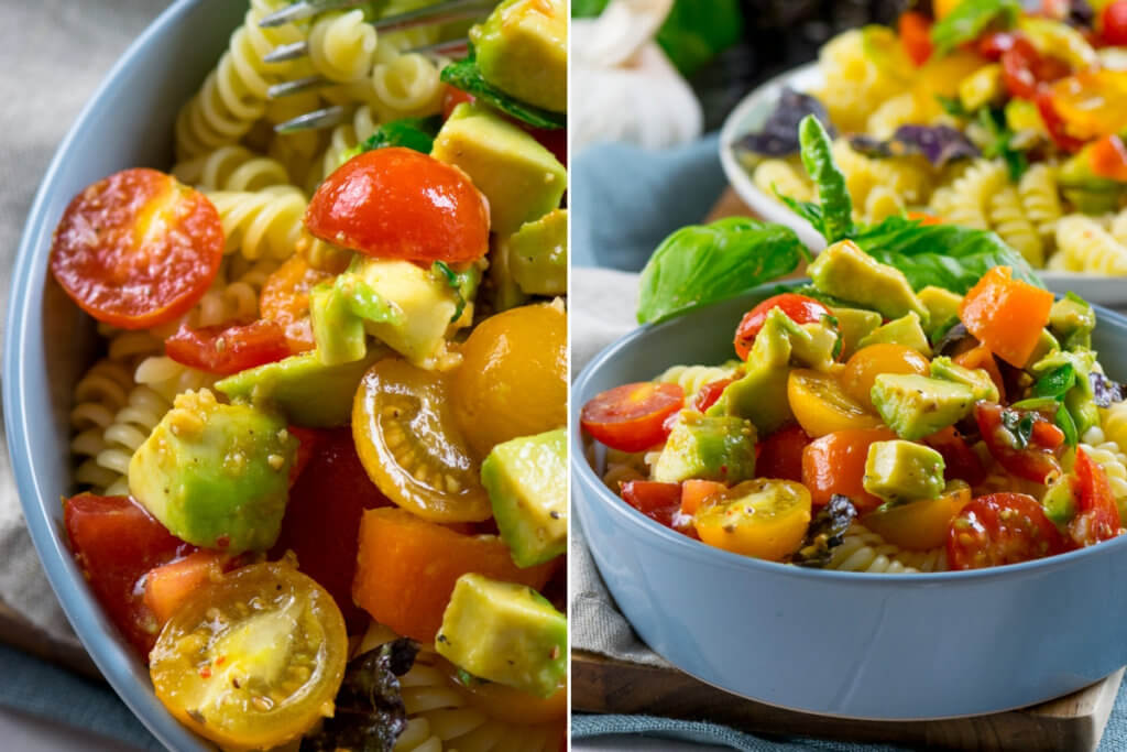 Gesund und köstlich - Avocado Tomaten Pasta in nur 12 Minuten