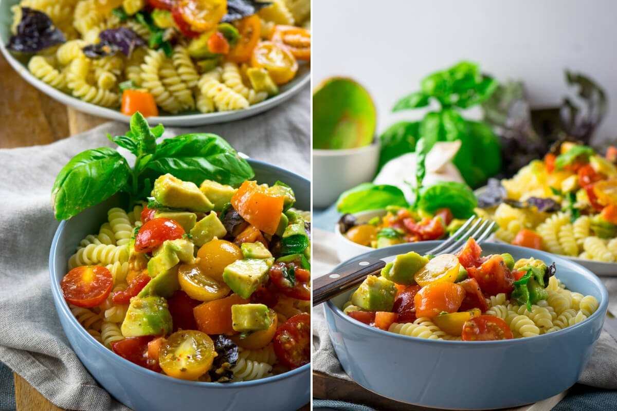 Gesund und köstlich - Avocado Tomaten Pasta in nur 12 Minuten