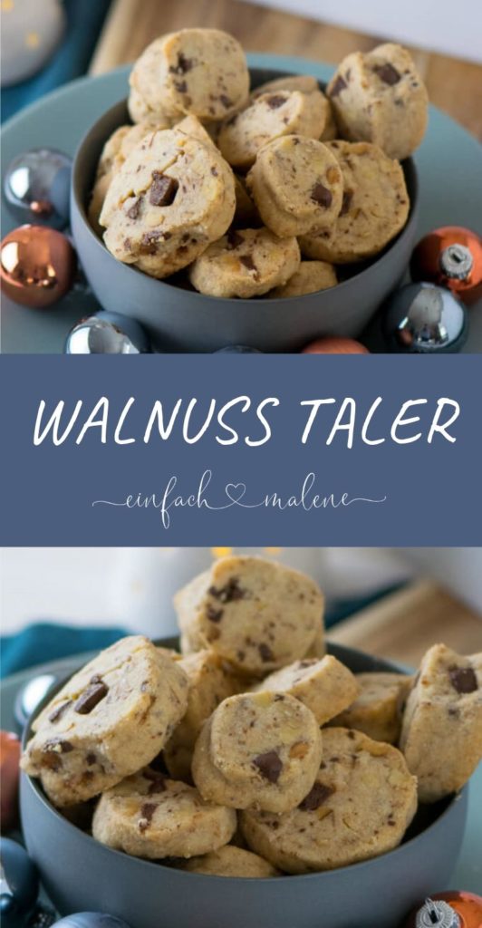 Walnüsse, Schokolade und kleine Salzkristalle machen diese Schokoladen Walnuss Taler zu einem Weihnachtsliebling. Unglaublich lecker & super easy zu backen. Die Walnuss Taler sind schnell gemacht - tolles Rezept für Weihnachten