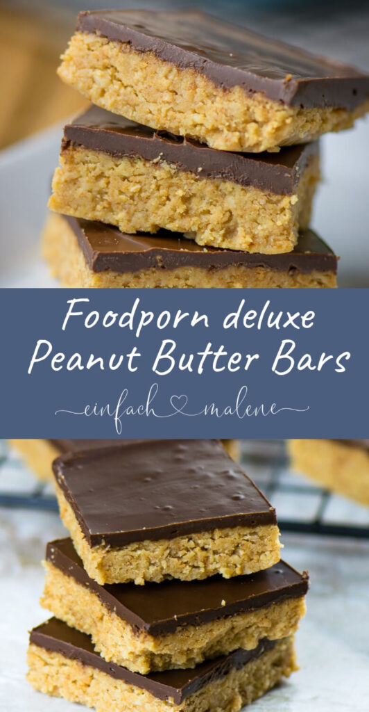 Peanut Butter Bars sind echtes Soulfood. Einmal probiert, kann man nie wieder aufhören sie zu essen. Diese selbstgemachten Peanutbutter Cups machen süchtig! Das Rezept ist super einfach und du benötigst tatsächlich nur 5 Zutaten!