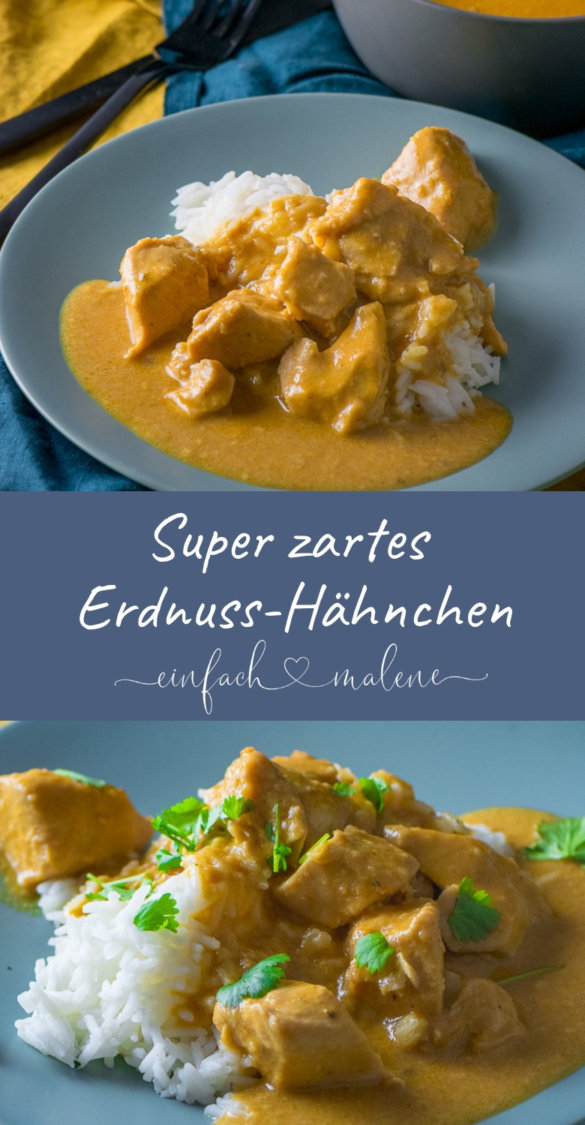 Super zartes Erdnuss-Hähnchen aus dem Slowcooker