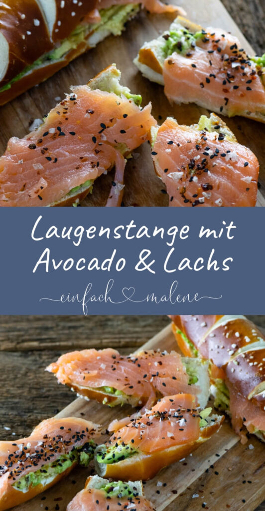 Laugenstange mit Lachs & Avocado - mein perfekter Snack als stillende Mutter. Als stillende Mutter muss es meist schnell gehen, aber schmecken soll es auch. Gesunde Fette von Lachs und Avocado passen perfekt in die Ernährung. 