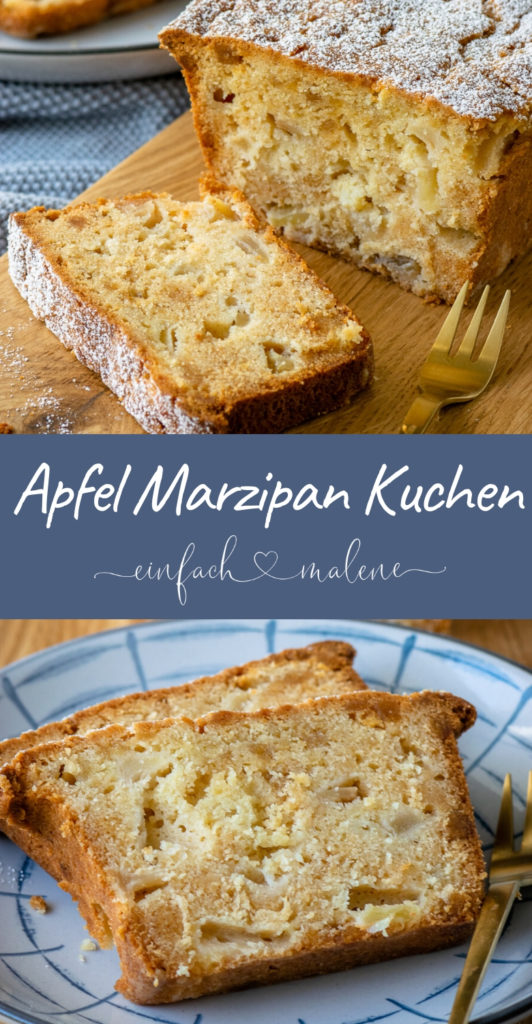 Saftiger Apfel Marzipan Kuchen - Einfach Malene