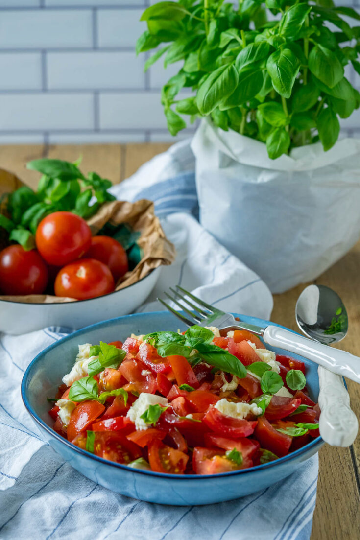 Einfacher Tomatensalat mit Balsamico Dressing - mega lecker - Einfach ...