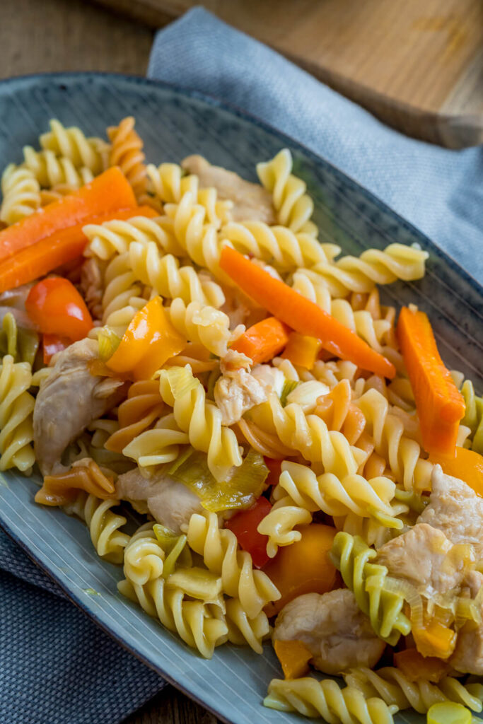 Ruck zuck Feierabendküche - Nudeln mit Teriyaki Chicken