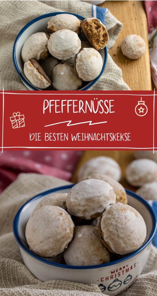 Einfaches Rezept für köstliche Pfeffernüsse. Du kannst die Pfeffernüsse ohne lange Ruhezeit backen. Besonders lecker mit Zuckerguss und Schokoladen.