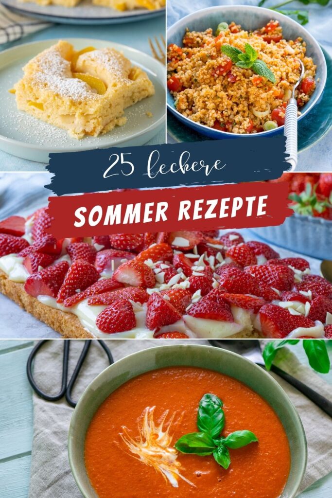 Hast du auch so große Sehnsucht nach dem Sommer? Hier habe ich 25 super geniale Rezepte zum Einstimmen auf wundervolle Sommertage.