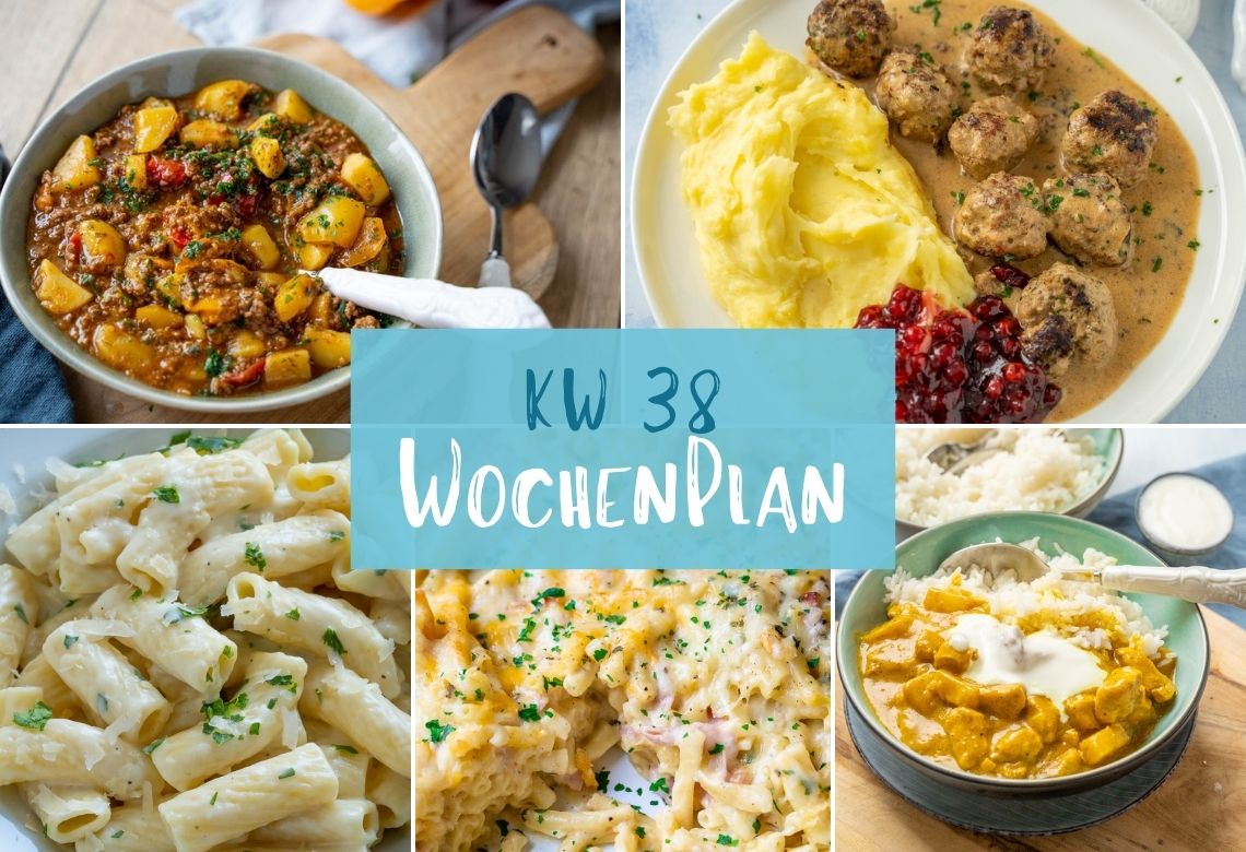 Leckerer Wochenplan für die ganze Woche - einfach, lecker und es sind definitiv unsere Lieblingsgerichte