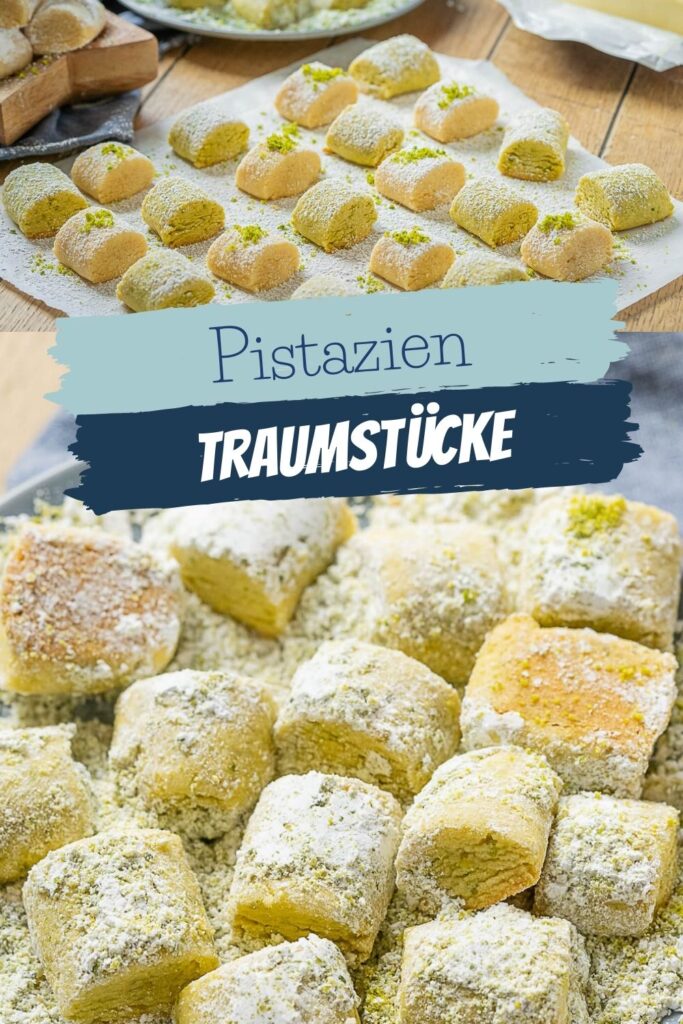 Zartes Buttergebäck, das auf der Zunge zergeht. Herrlich mürbes Weihnachtsgebäck mit Pistazien.