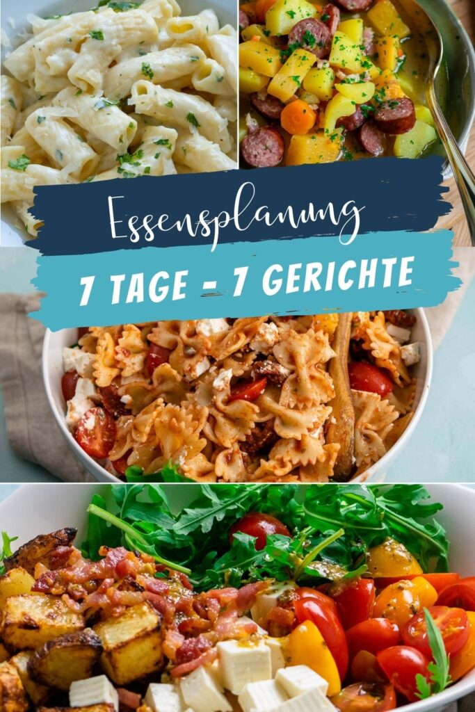 Einfache Gerichte für jeden Tag - hier findest du 7 köstliche Rezepte für deine Essensplanung der nächsten Woche. Perfekt auch für den stressigen Alltag.