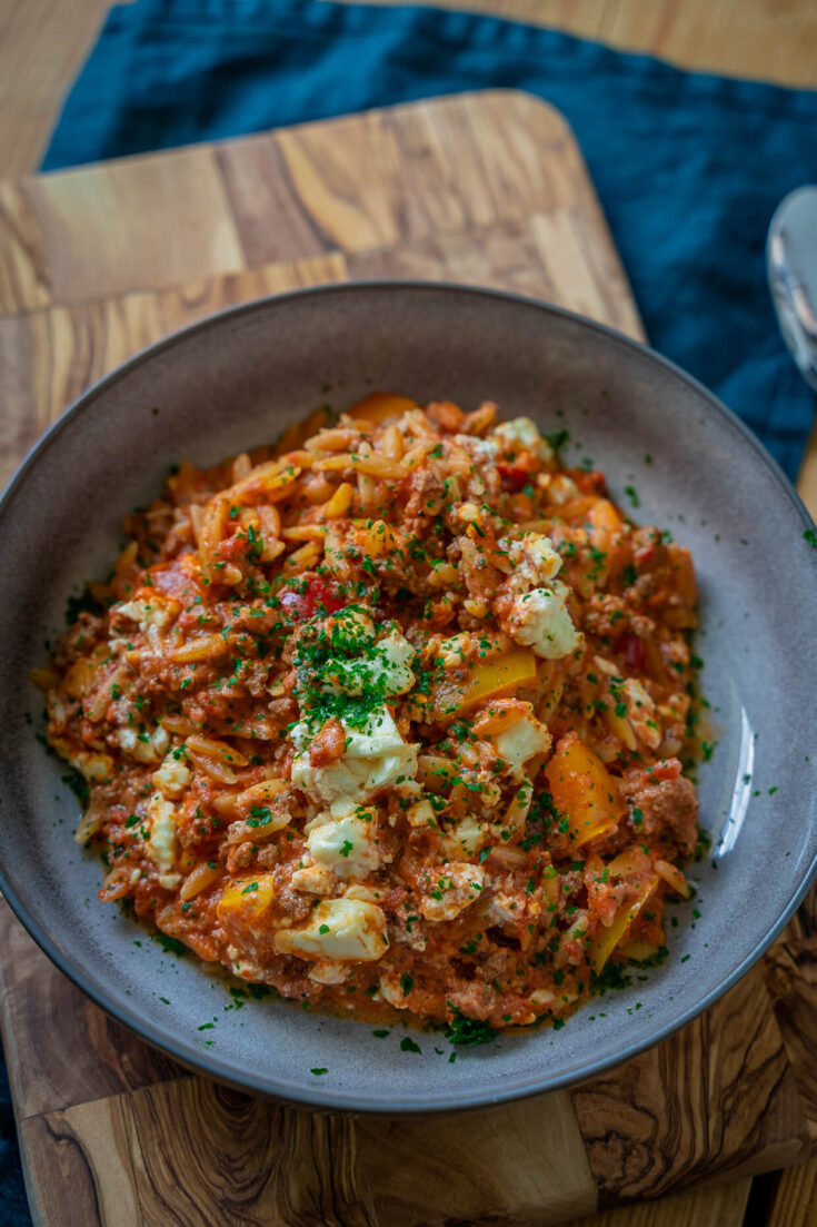 Griechischer Nudel-Hackfleisch Auflauf - einfach, schnell und mega ...