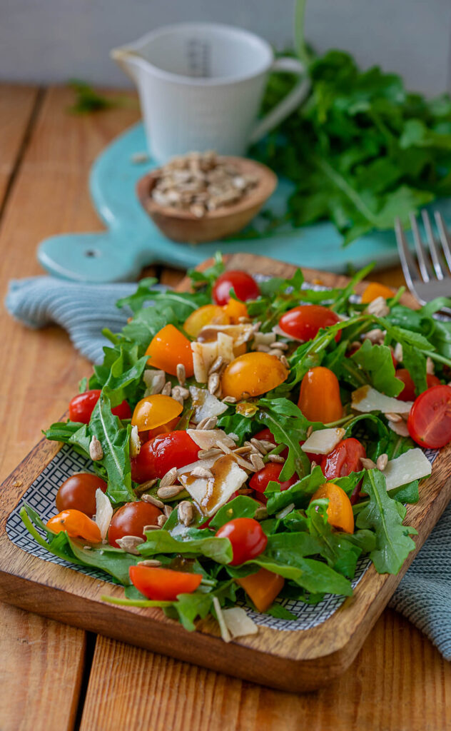 Richtig lecker - auch vegane Zubereitung möglich - Rucola Salat