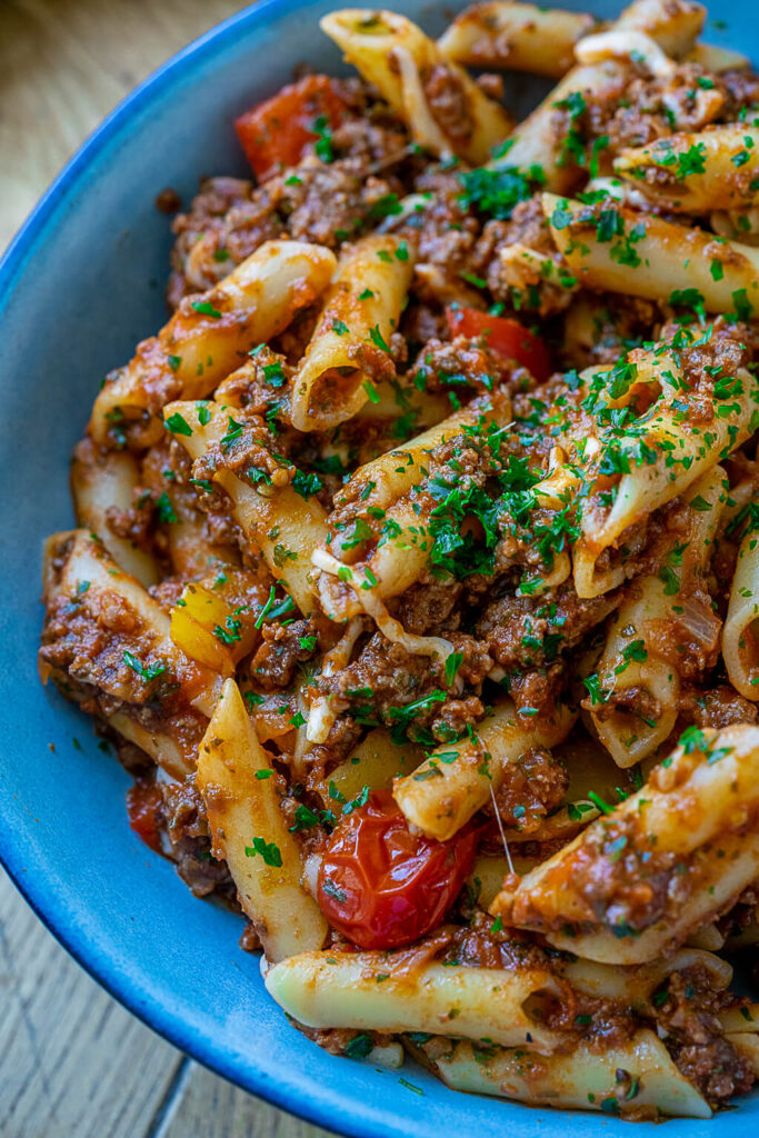 Super lecker und fix gekocht - Köstliche Nudel Hackfleisch Pfanne