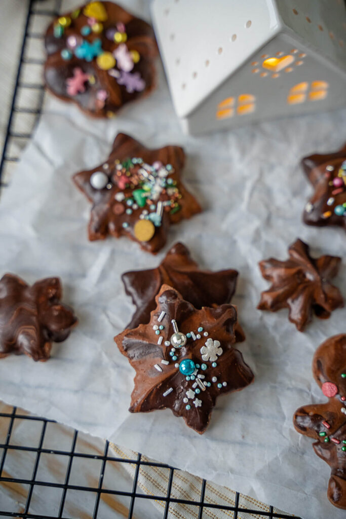 Köstliche Lebkuchen Schokoplätzchen