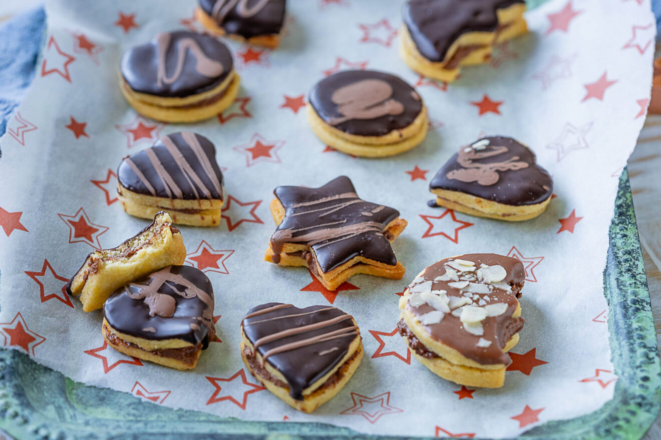 Gefüllte Schoko-Marzipan Taler - irre lecker - Einfach Malene