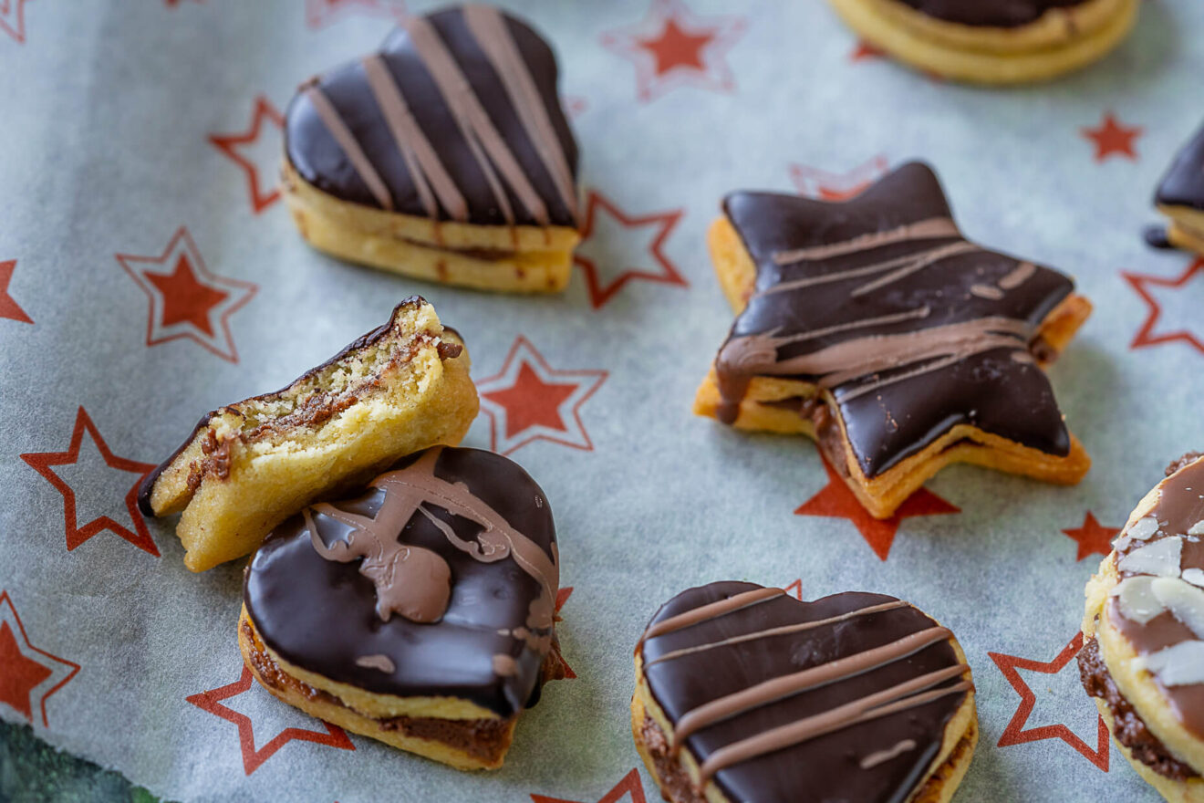 Gefüllte Schoko-Marzipan Taler - irre lecker - Einfach Malene