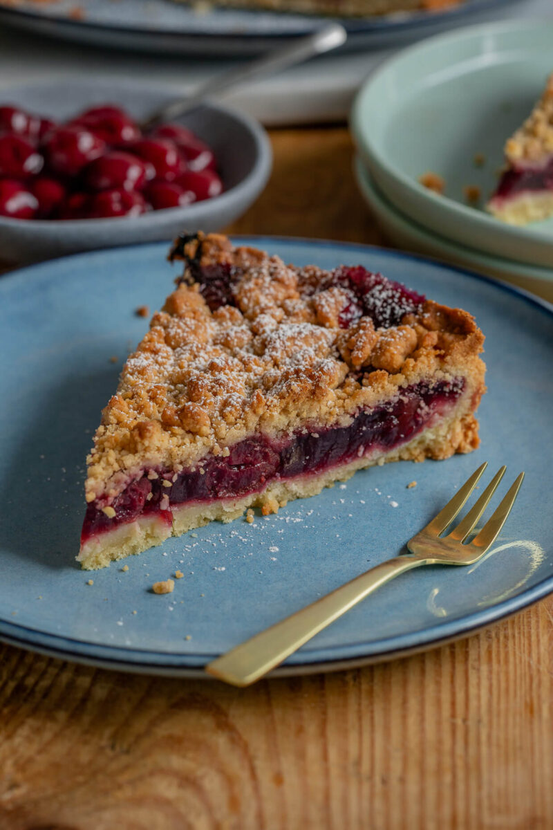 Saftiger Kirsch Streuselkuchen - Einfacher Kirschkuchen Mit Pudding Und ...