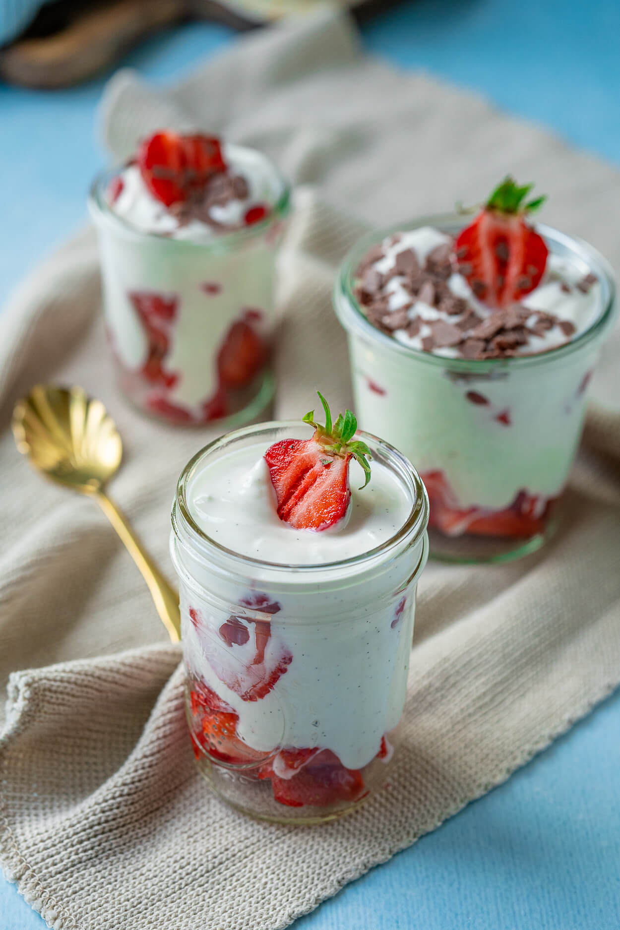 Erdbeeren mit Quarkcreme - leckere Quarkspeise