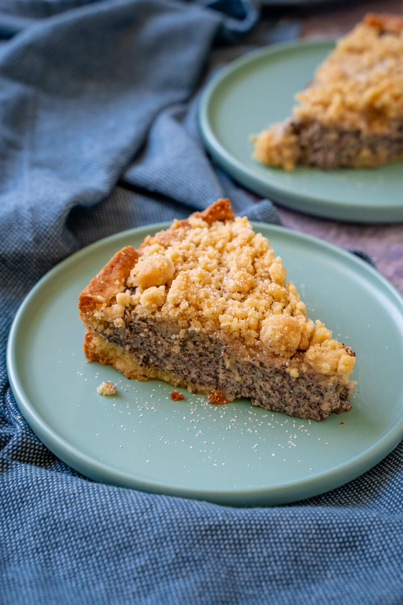 Omas saftiger Mohnkuchen mit Streusel - Streuselkuchen mit Mohn