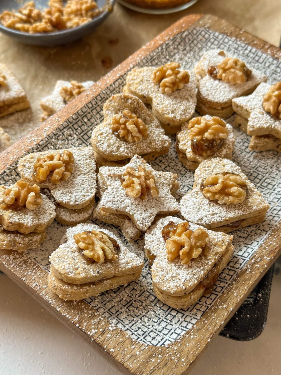 Walnuss Herzen - Rezept für gefüllte Walnussplätzchen