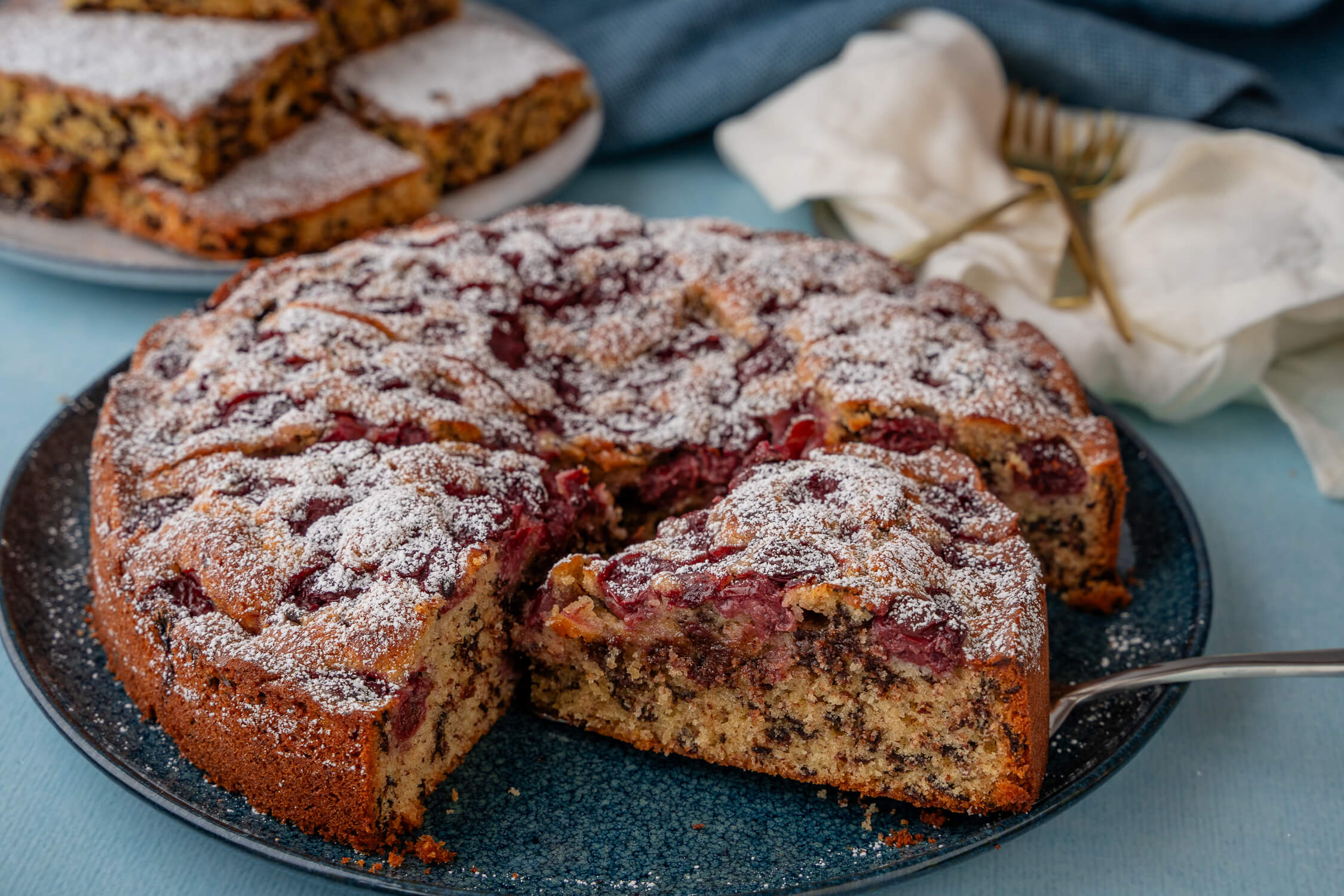 Versunkener Kirschkuchen