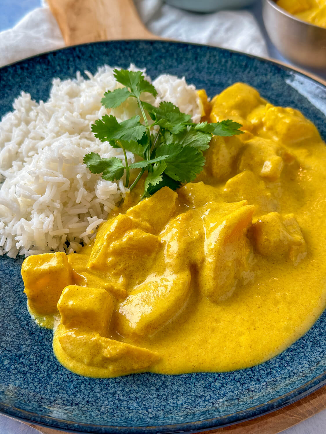 Vegetarisches Curry mit Ananas und Pfirsich