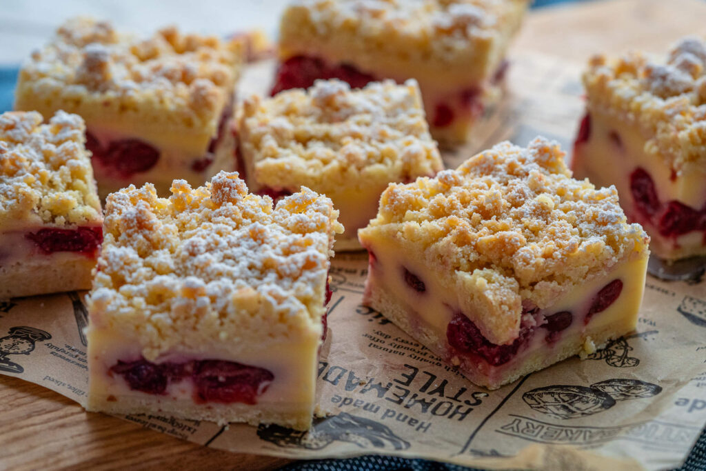 Kuchen mit Kirschen - Kirschstreusel Kuchen