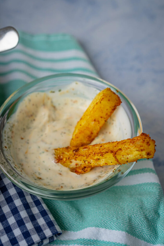 Kohlrabi Pommes mit Dip