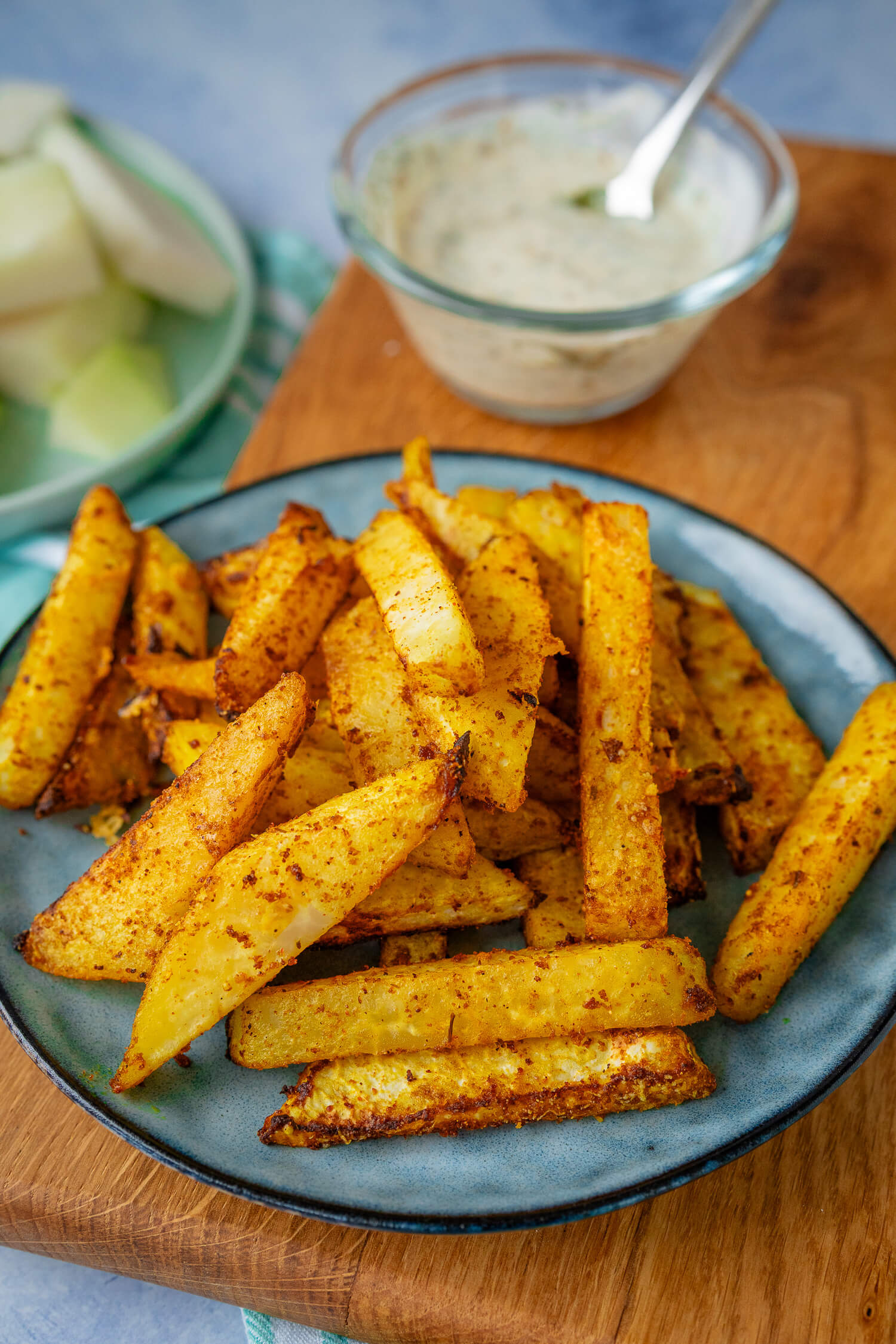 Kohlrabi-Pommes im Airfryer