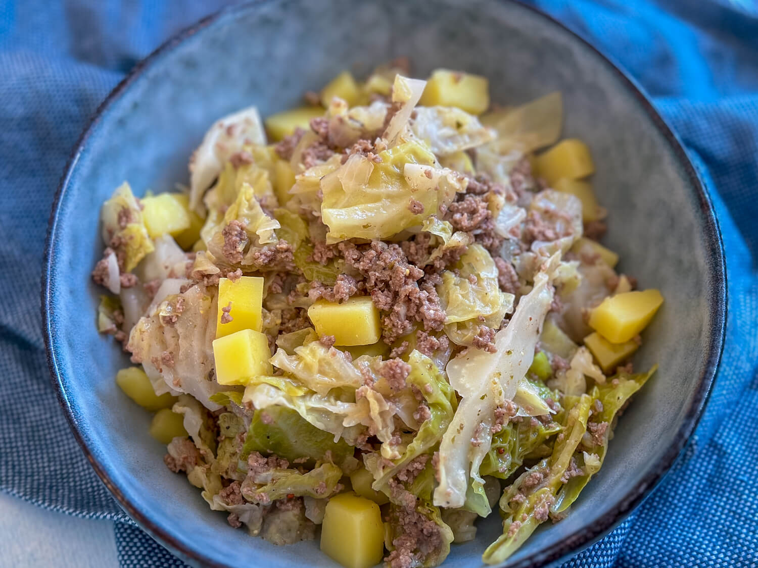 Wirsing Hackfleisch Pfanne