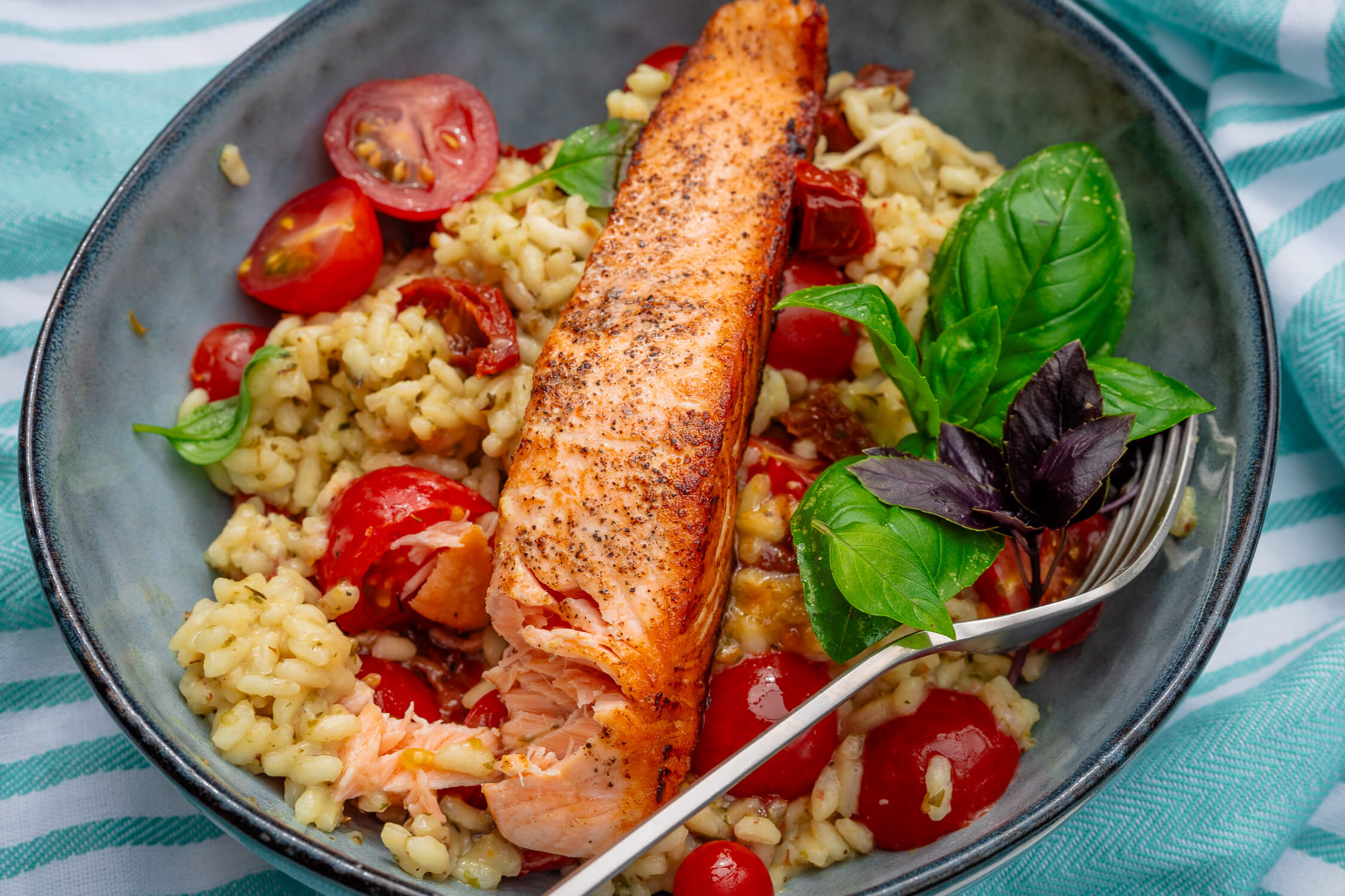 Risotto mit Lachs