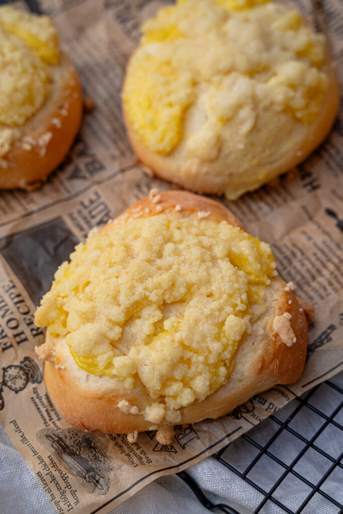 Streuseltaler mit Pudding backen