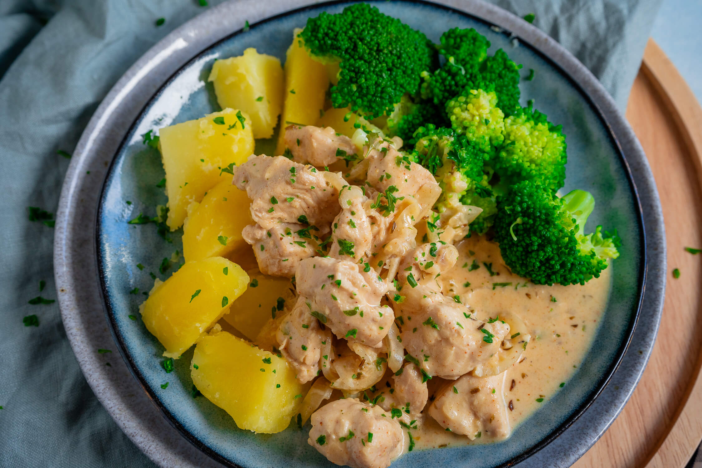 Zwiebel Sahne Geschnetzeltes kochen