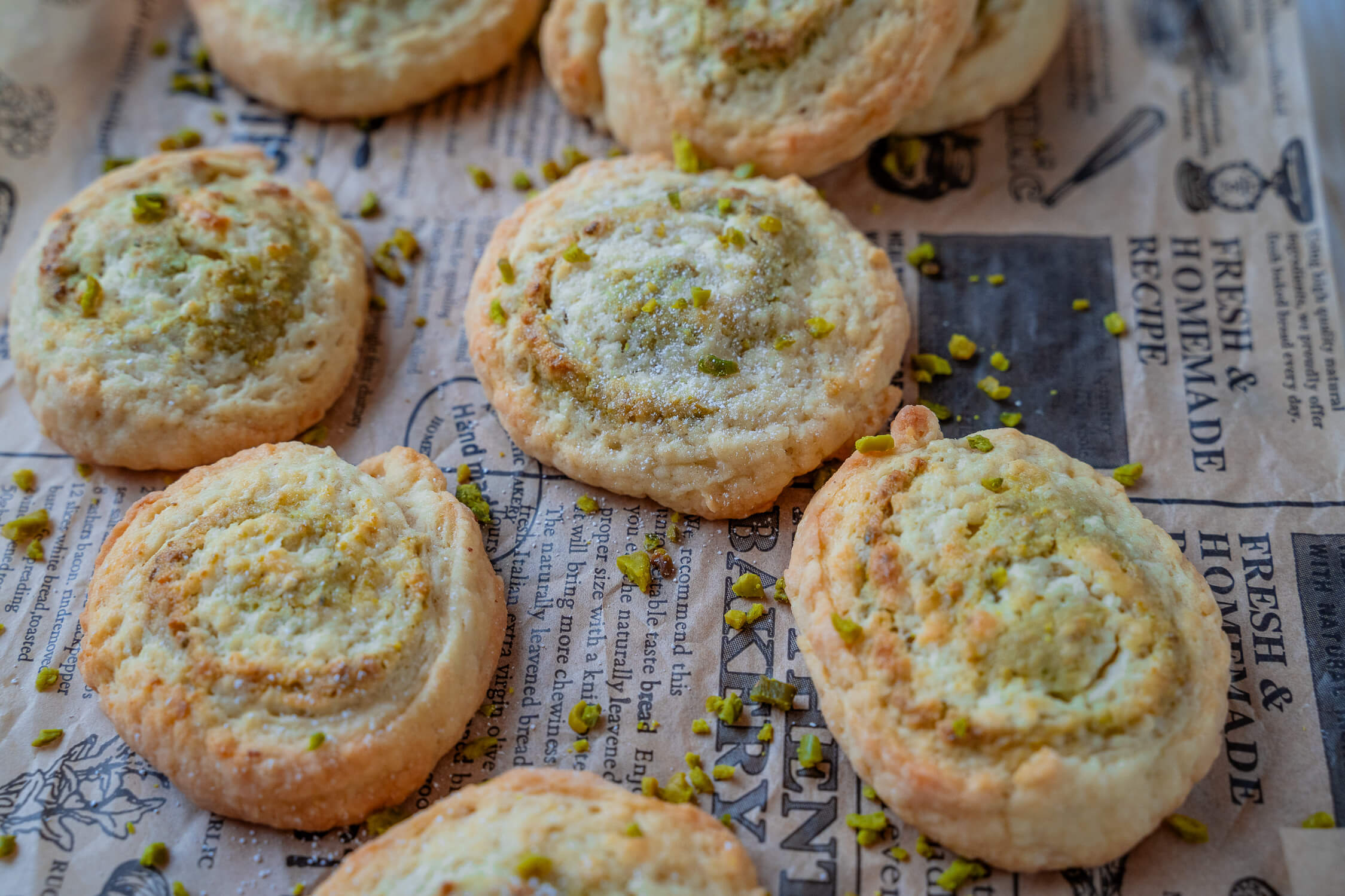 Pistazien Schnecken backen