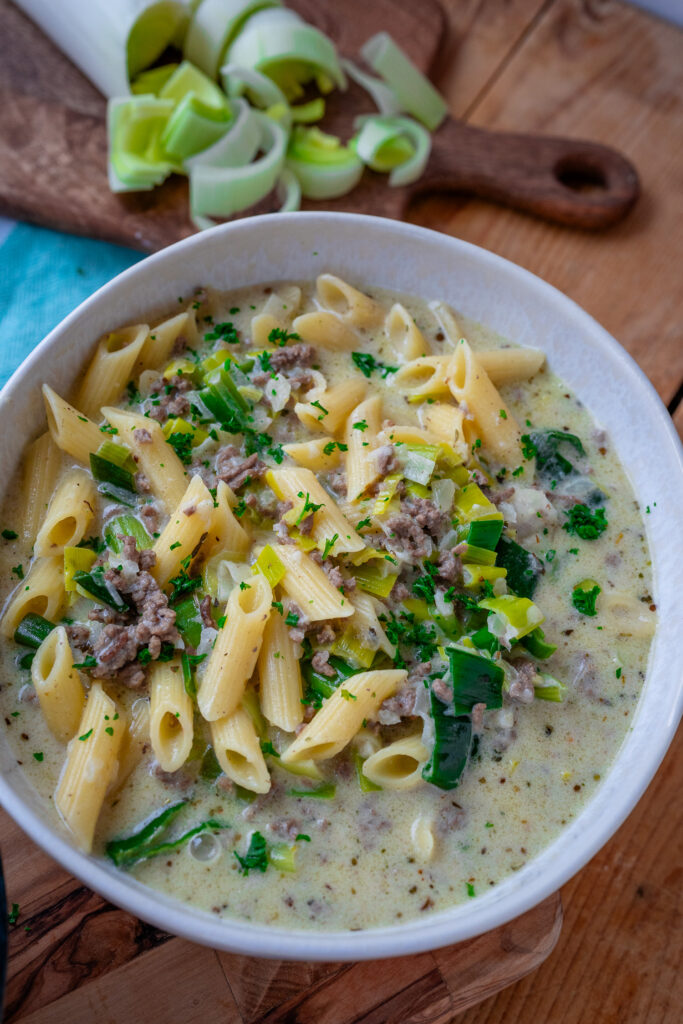 Hackfleisch Lauch Pfanne