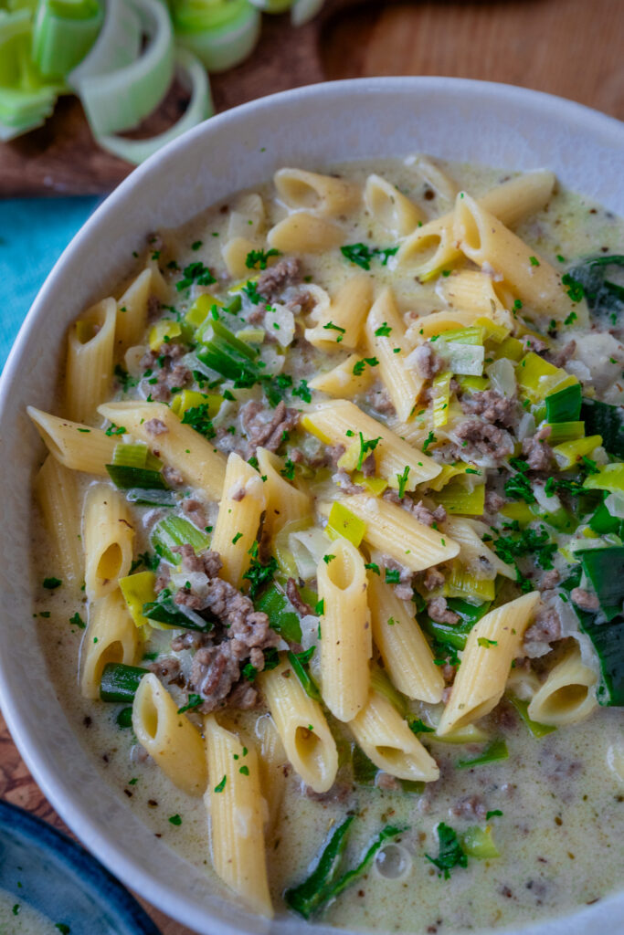 Hackfleisch Lauch Pfanne ohne fix