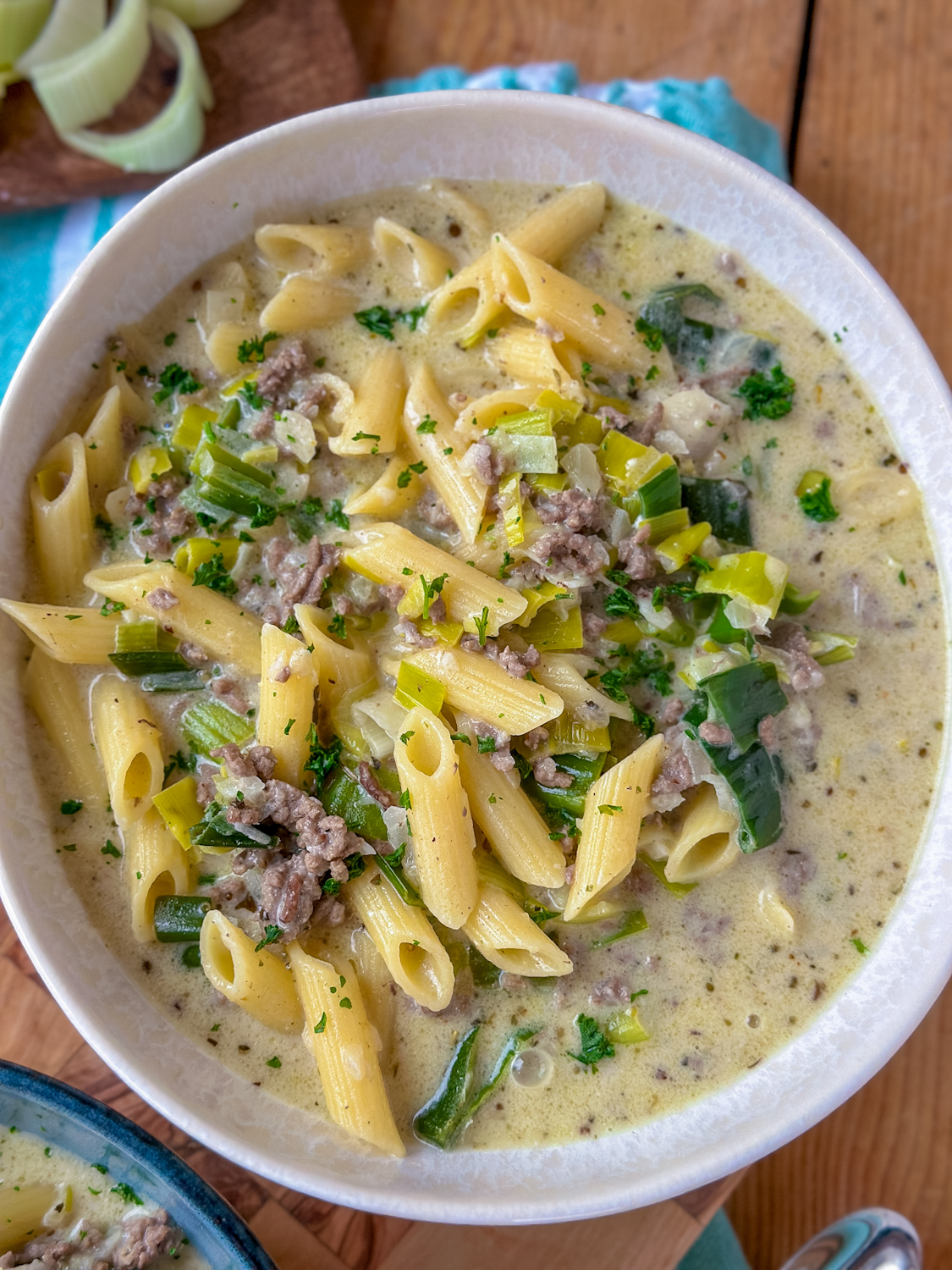 Hackfleisch Lauch Pfanne